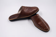 Babouches Marron tunisiennes en cuir naturel