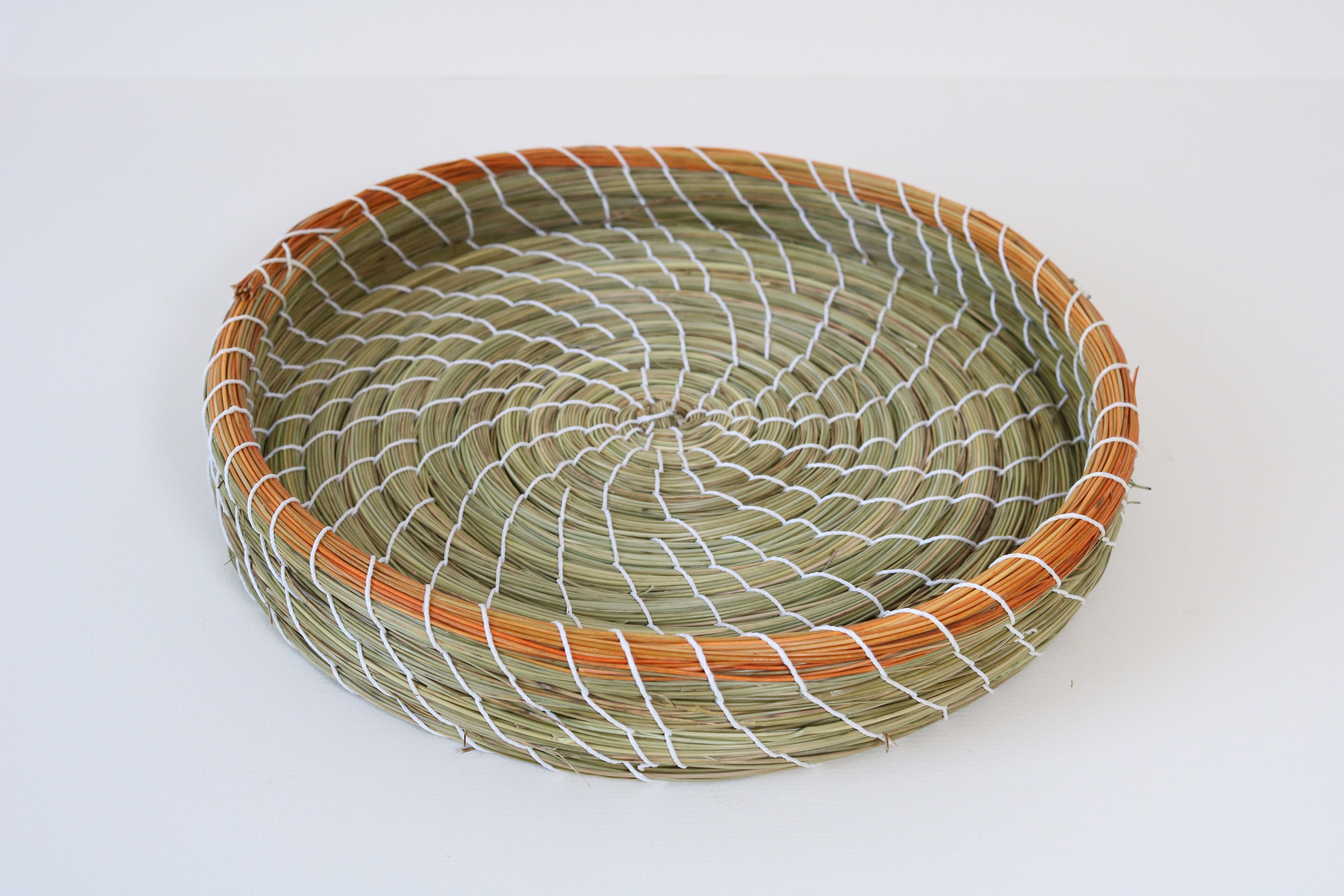 corbeille en alfa tressé