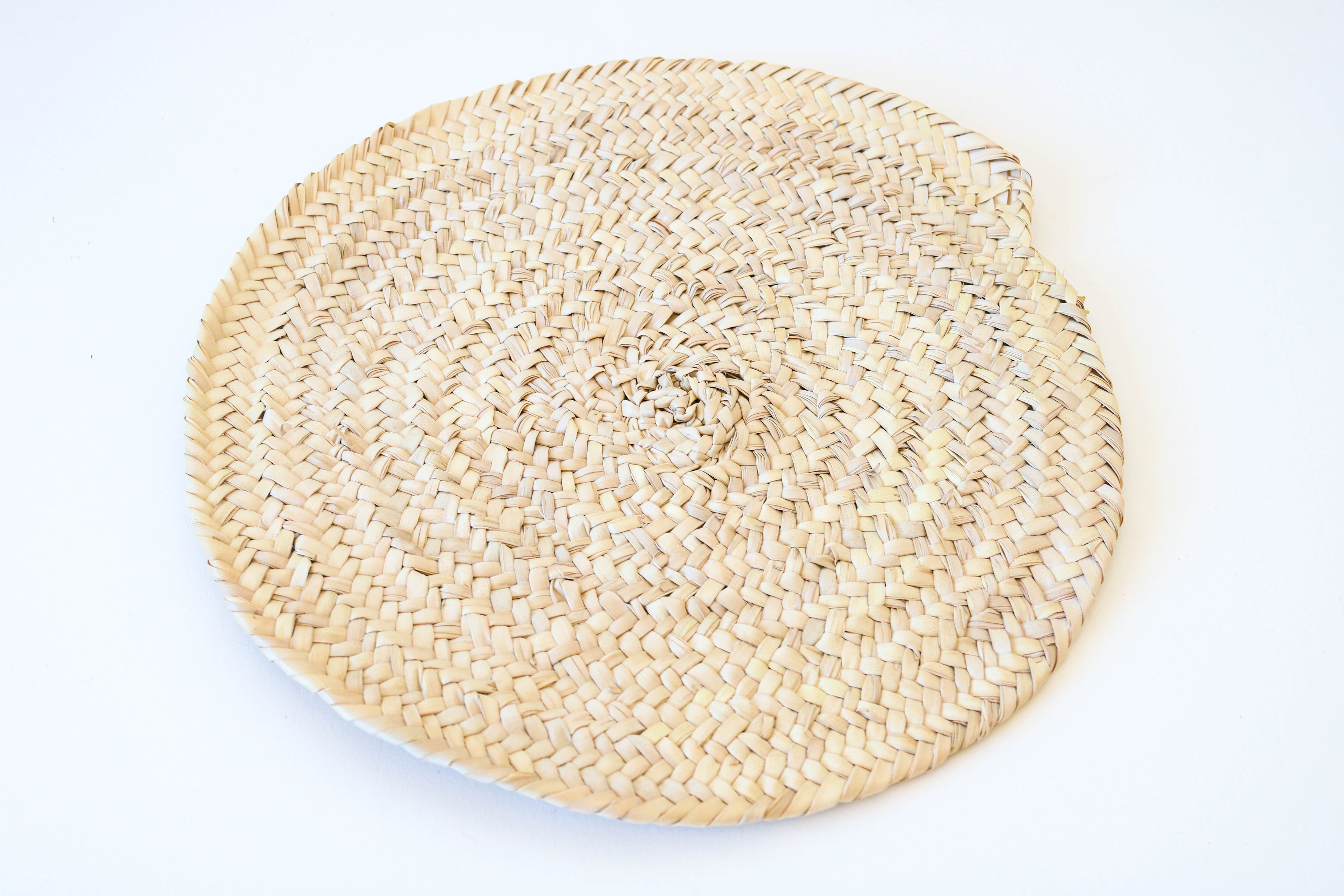 Set de table ronde en fibre de palmier