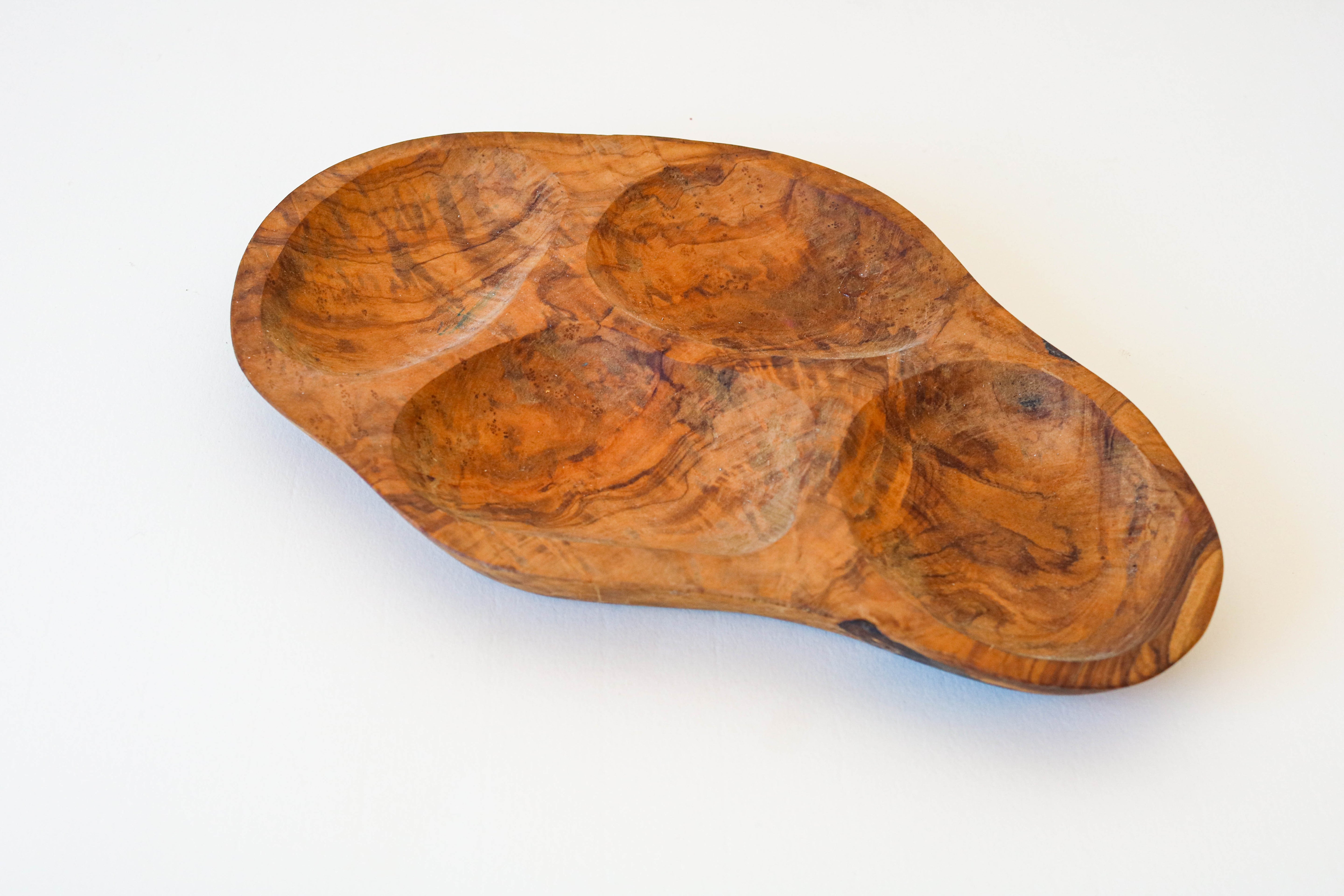 Ravier en 4 compartiments en Bois d´olivier