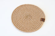 Set de table ronde en Alfa, en spirale tressé