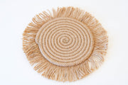 Set de table ronde avec Frange en Alfa tressé