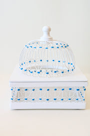 Présentoir à gateau avec couvercle en fer forger