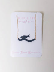 collier en pate polymere motif "vague"