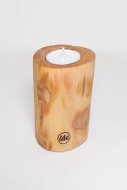 bougie parfume en bois cylindre