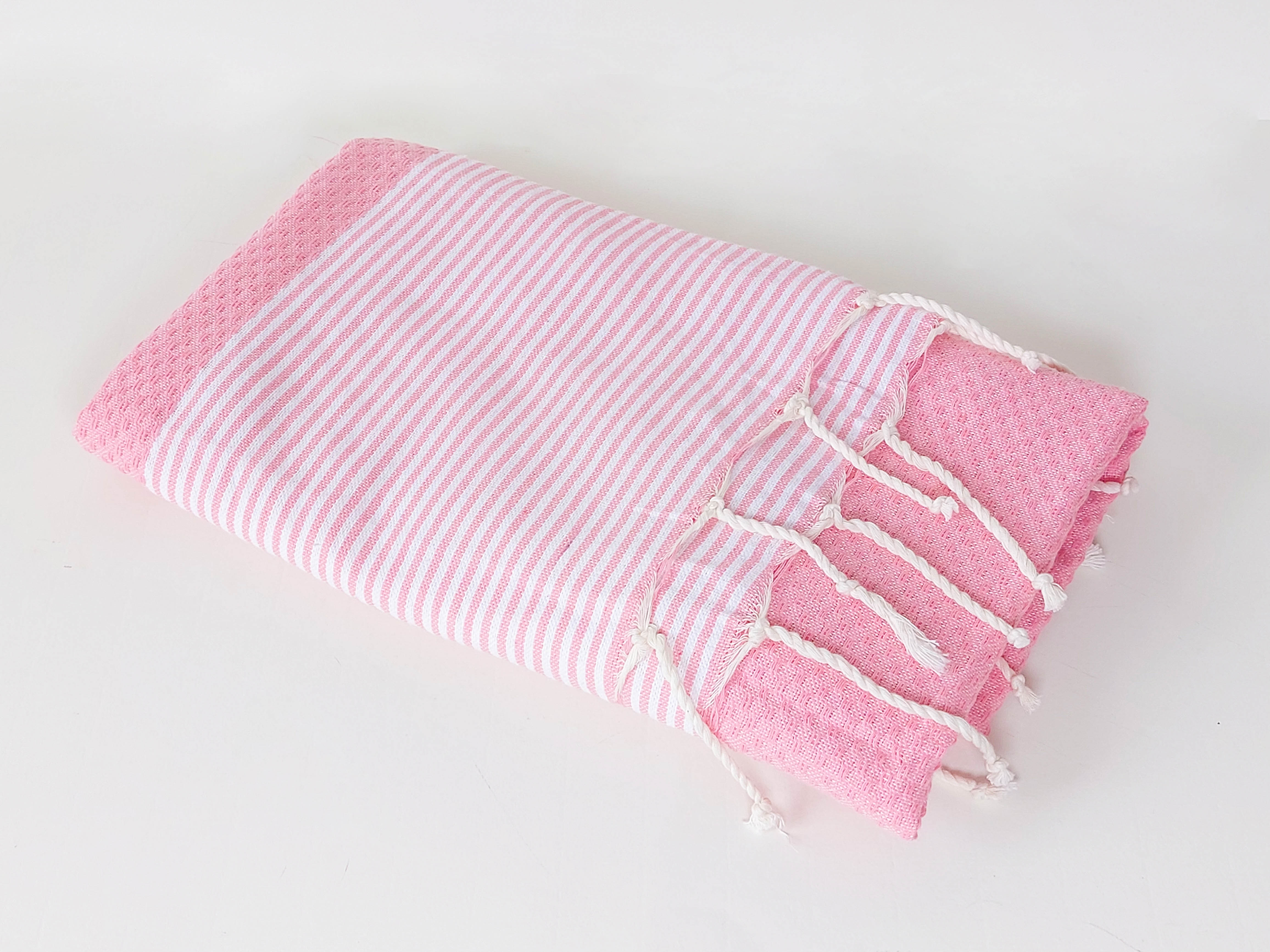 Fouta, serviette de plage rose