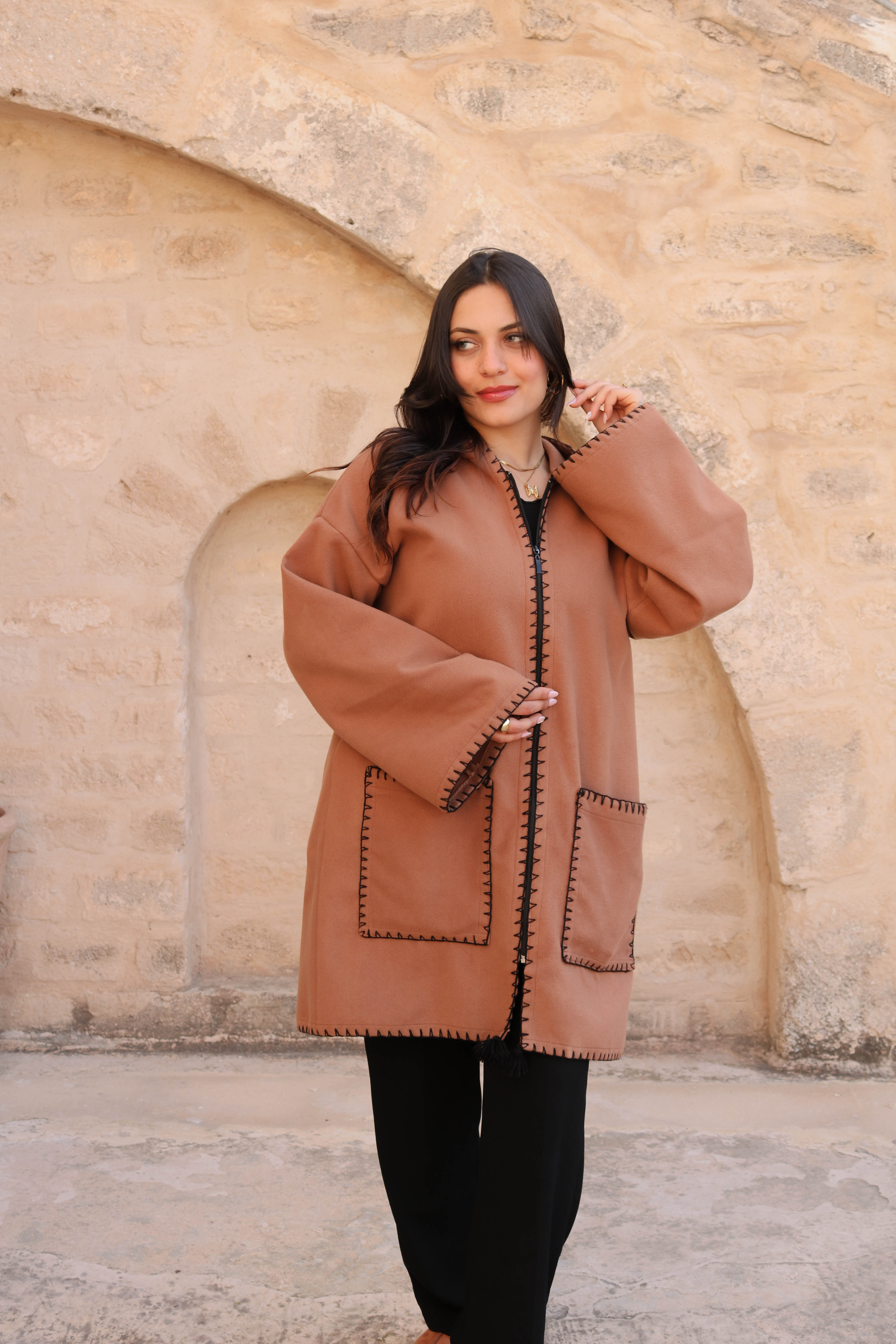 KACHABIYA en cachemire brodé à la main