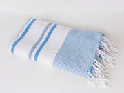 FOUTA, serviette de plage bleu