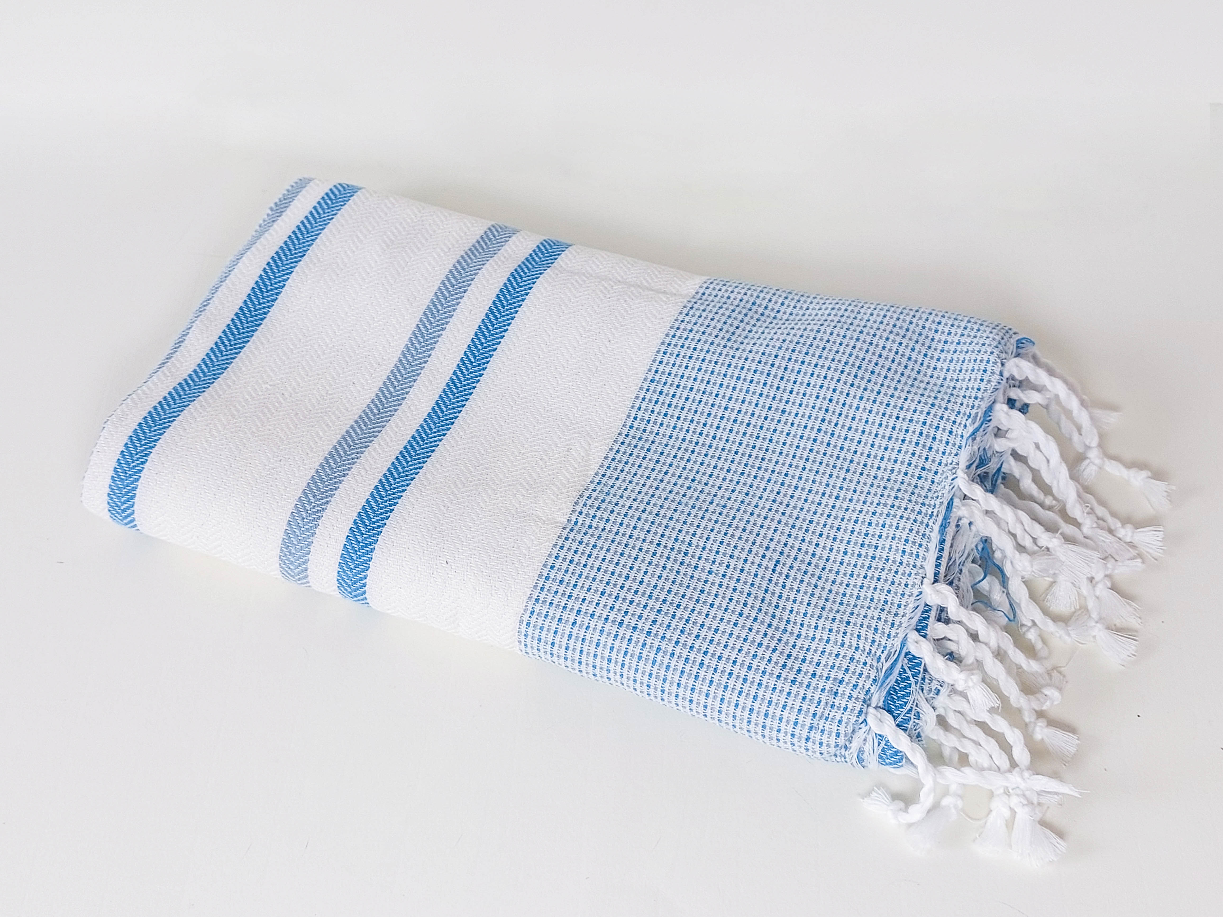 FOUTA, serviette de plage bleu
