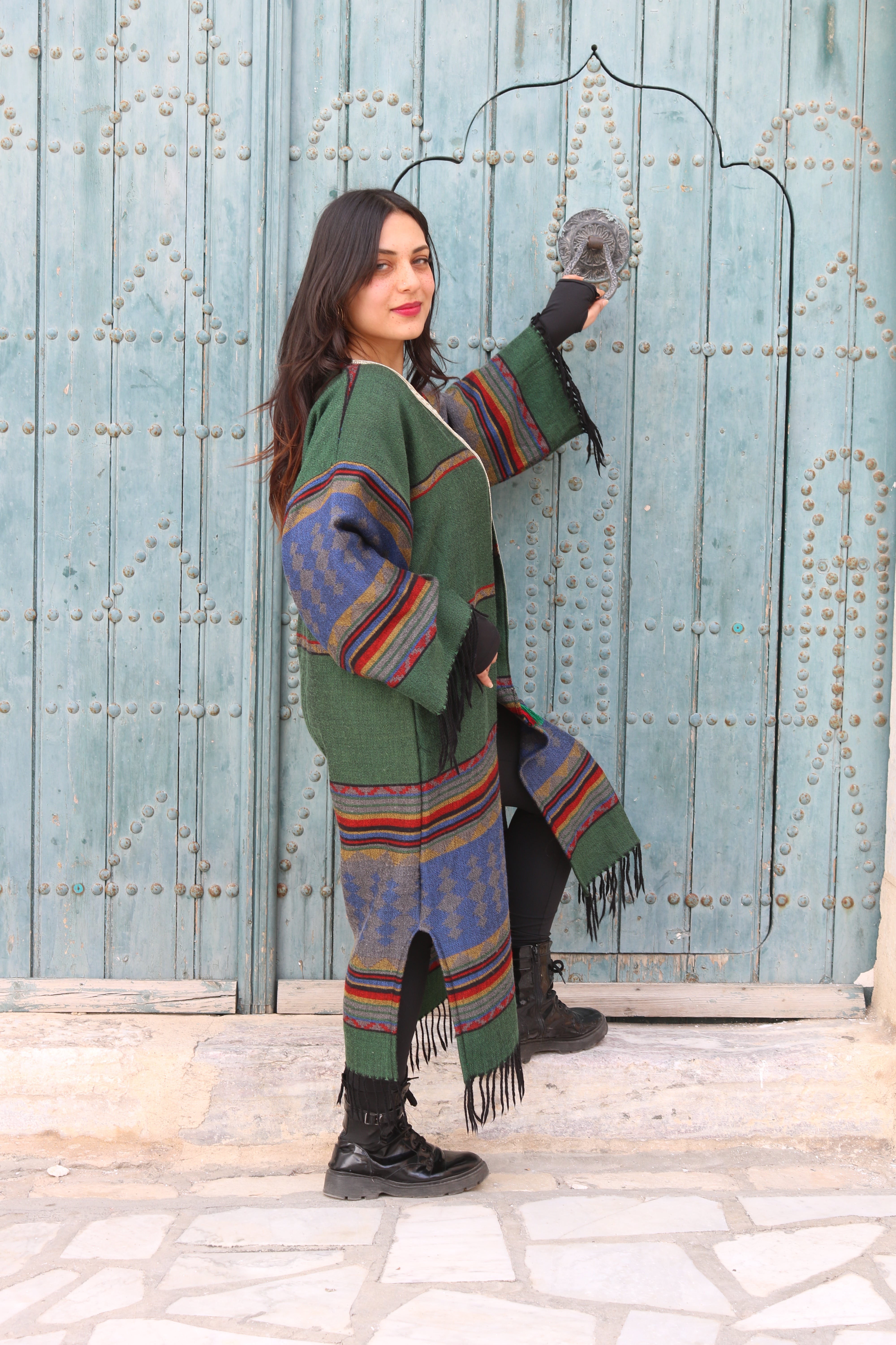 Abaya 100% coton brodé à la main