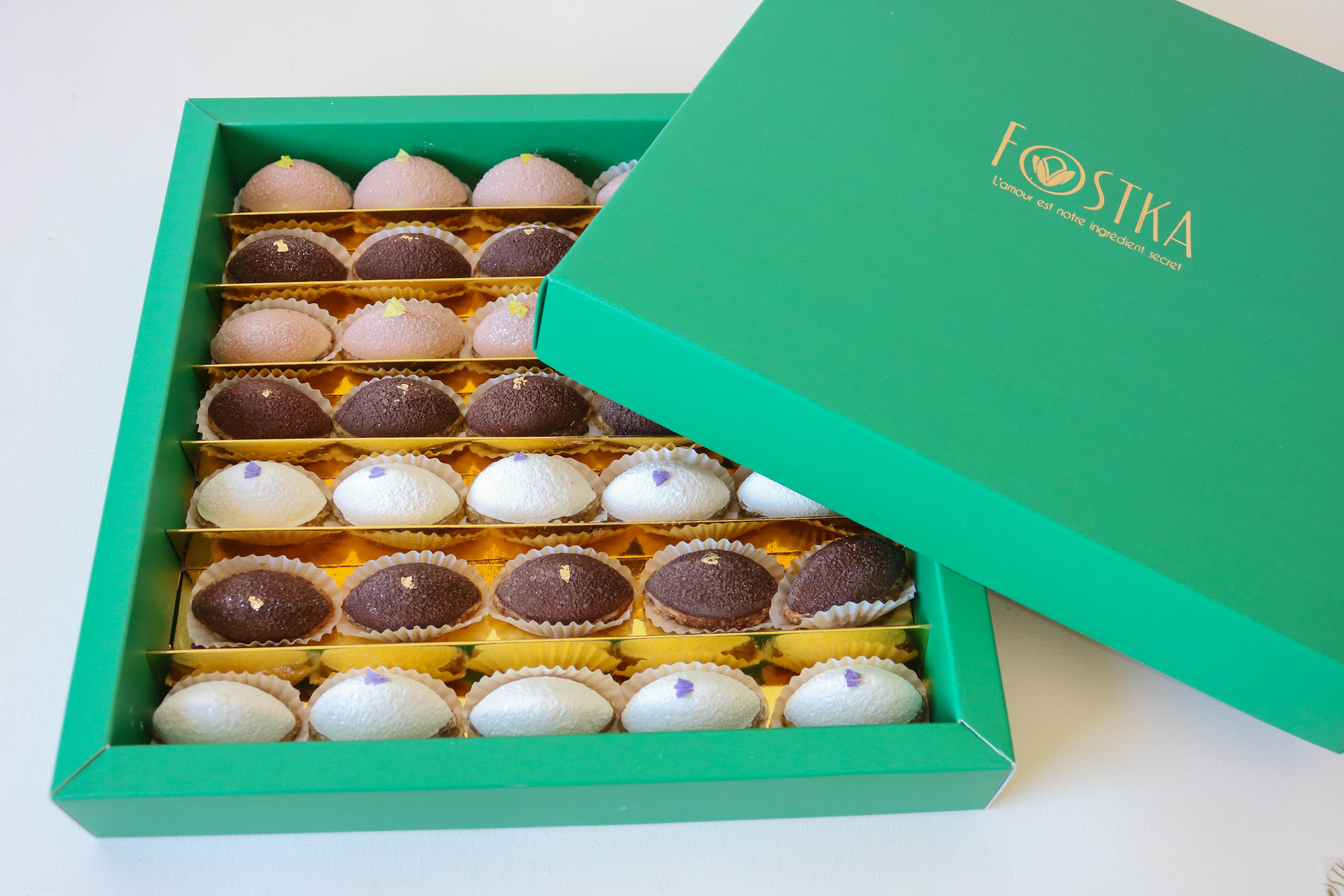 Coffret Calisson farci royal (amande, pistache, noisette)