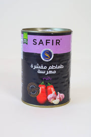 Tomates pelées  concassées et ail 400g