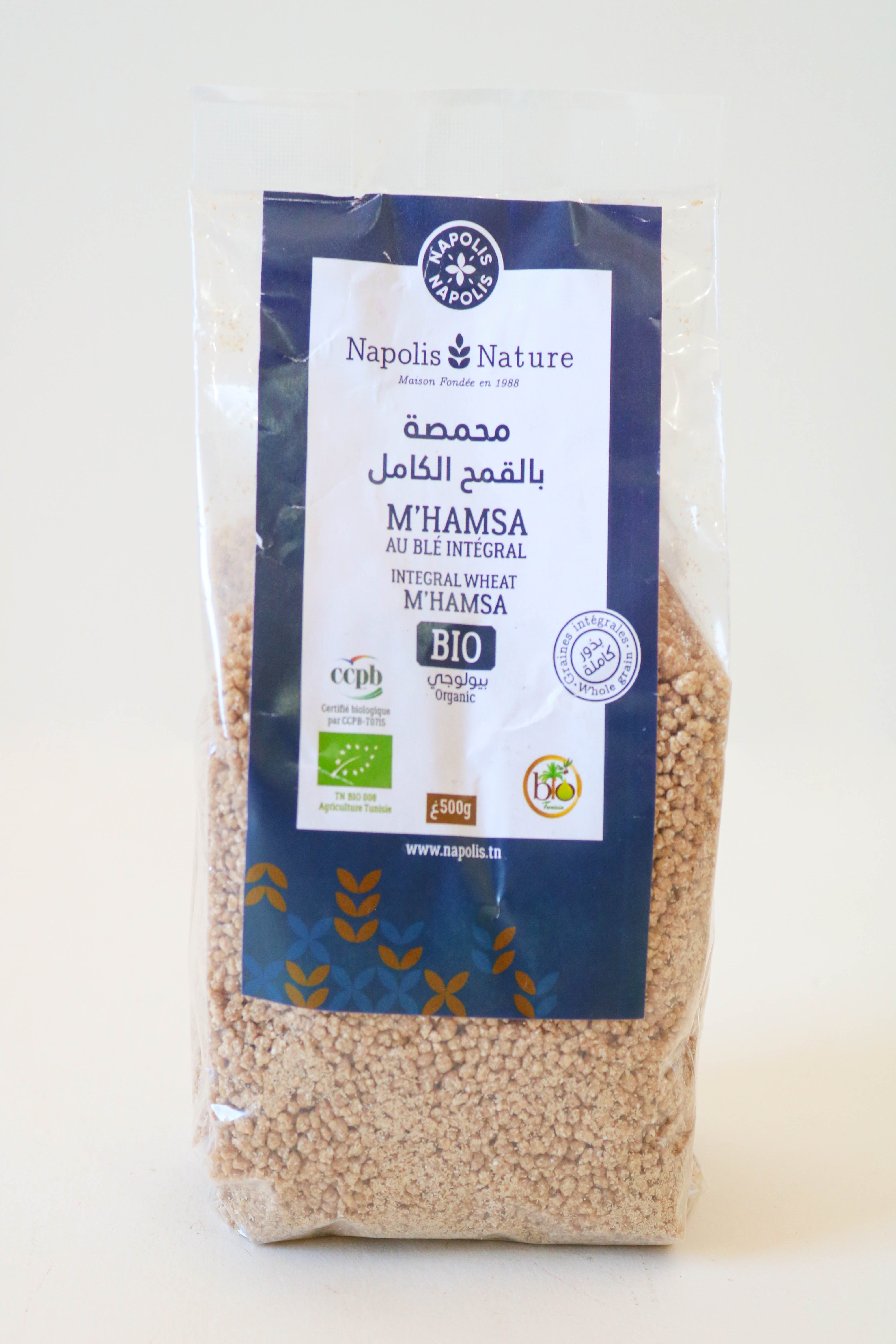 M´hamsa au blé intégral Bio 500g