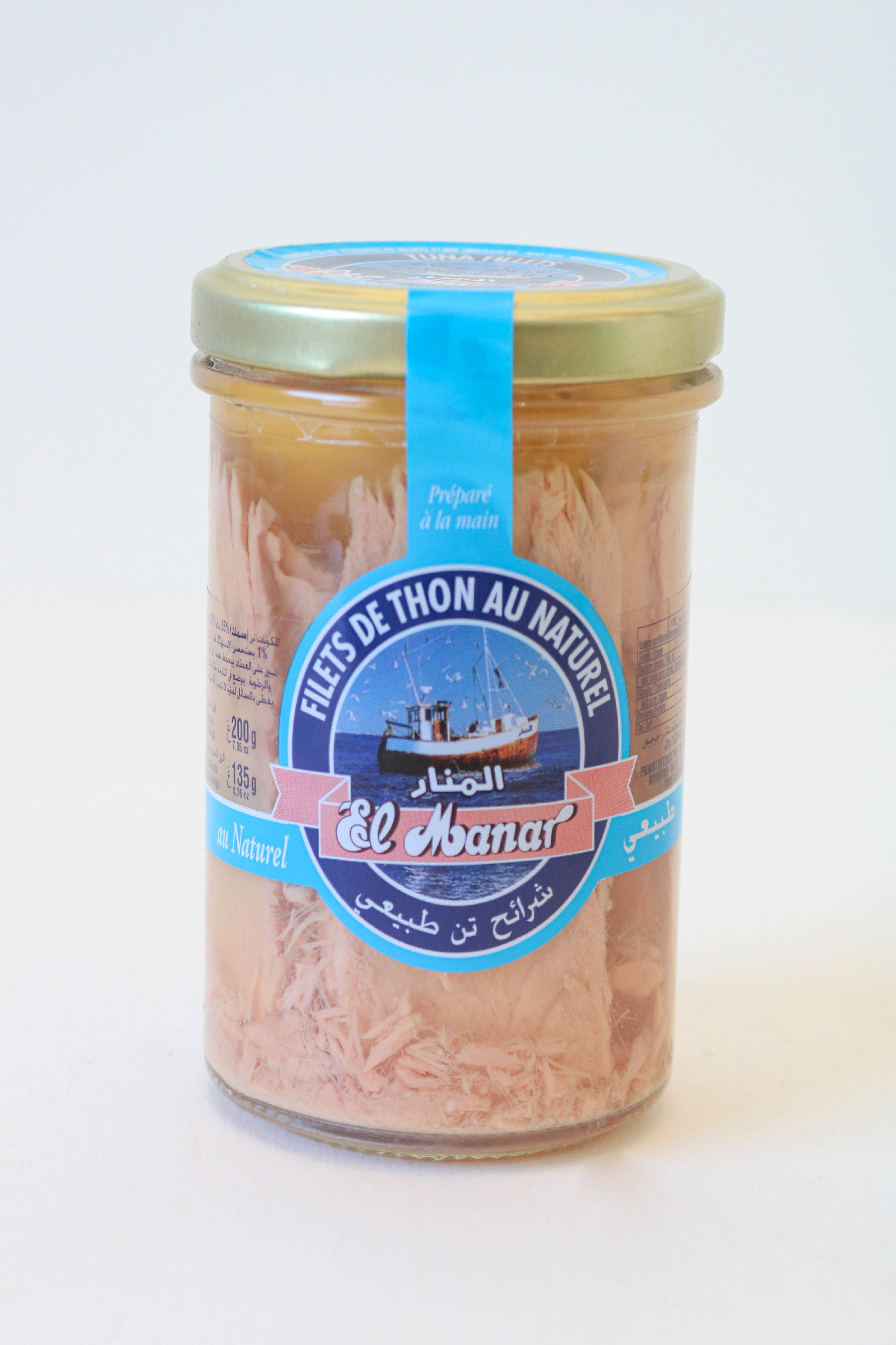 Filets de thon au naturel 200g