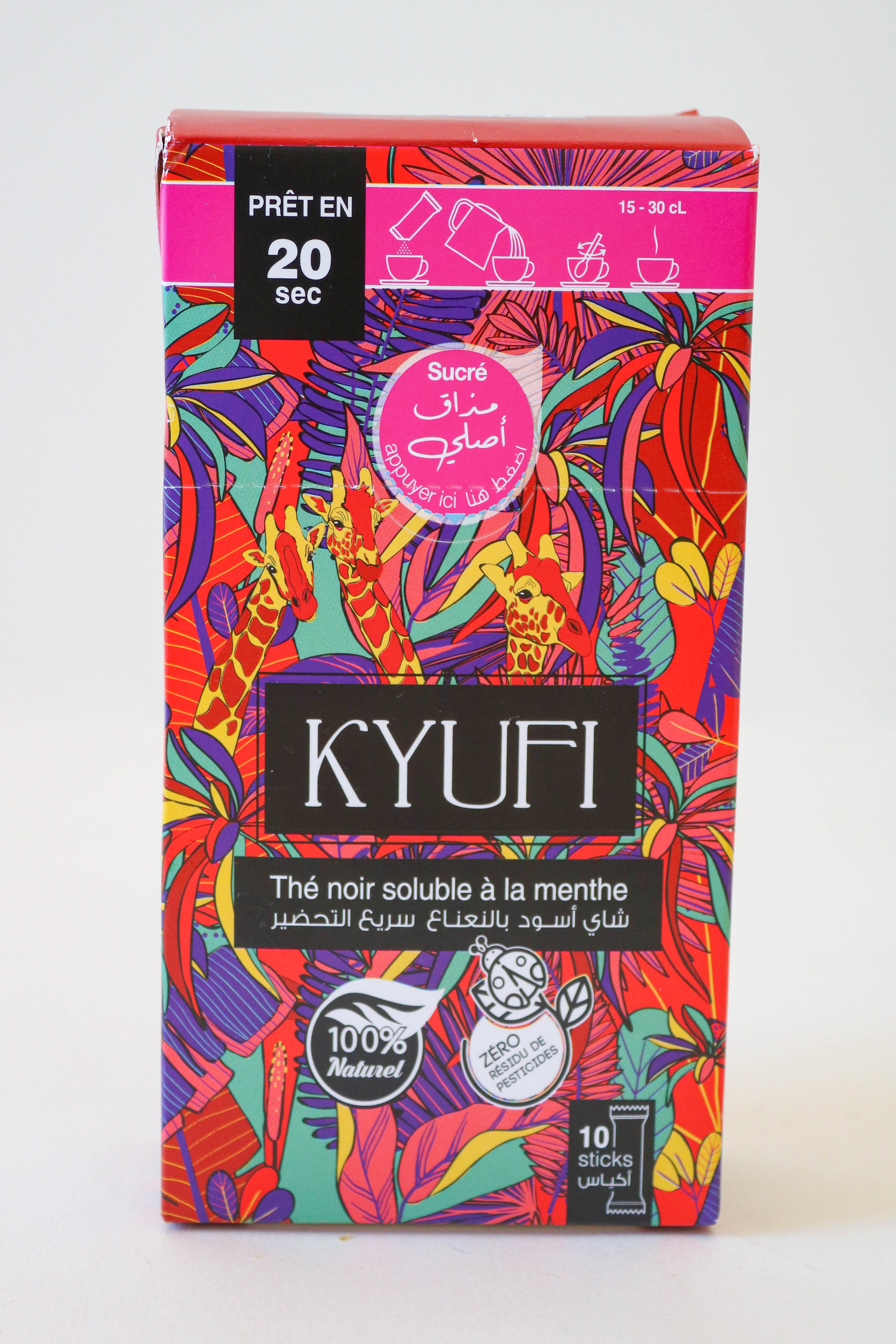 Thé noir soluble à la menthe