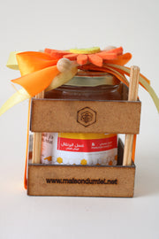 Miel orange, coffret en bois 400g